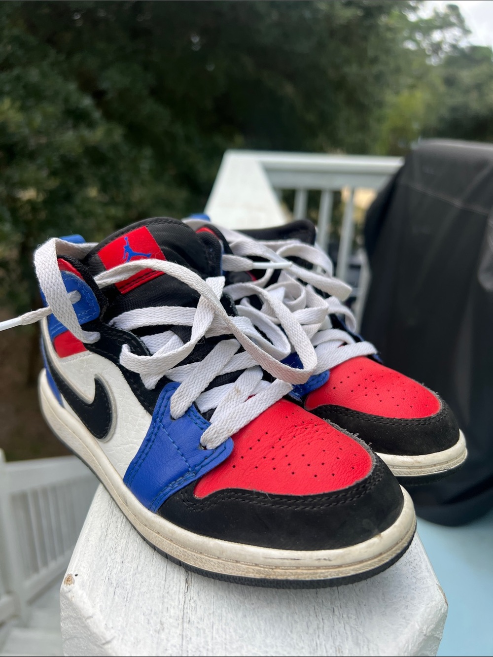 Nike Kids' Red/Blue/Black Mid-Top Sneakers